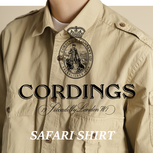 上品なCORDINGSのサファリシャツ