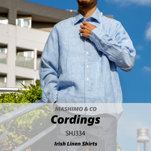 CORDINGS(コーディングス)　 IRISH LINEN STRIPE SHIRTS 